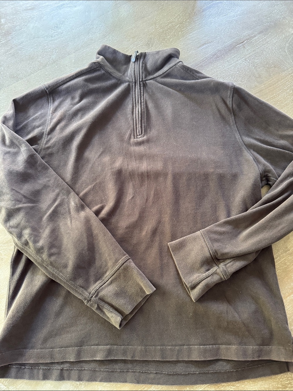 JCrew Men's Brown cotton Quarter-Zip